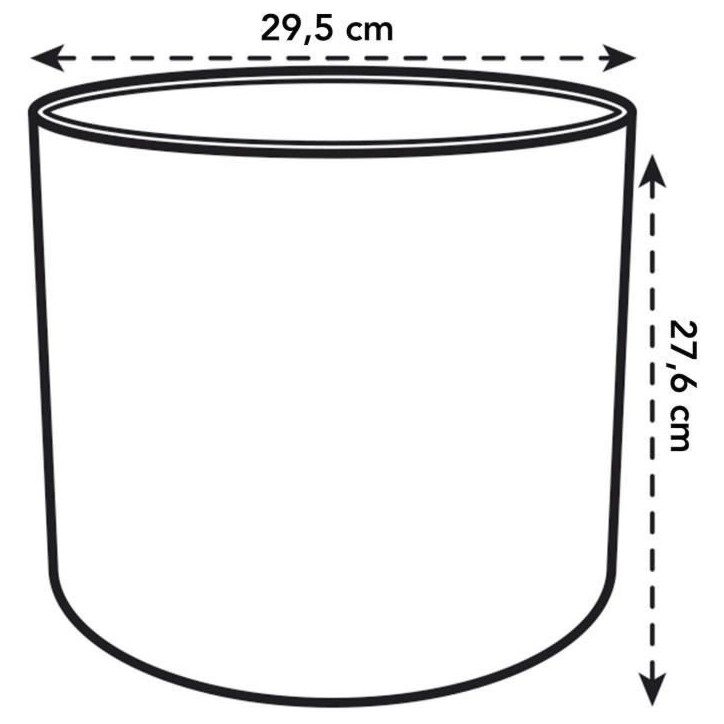 ELHO Pot de fleurs rond B.FOR Soft - Plastique - Ø29,5 x H 27,6 cm - Leaf Green