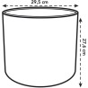 ELHO Pot de fleurs rond B.FOR Soft - Plastique - Ø29,5 x H 27,6 cm -
