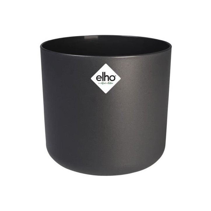 ELHO Pot de fleurs rond B.FOR Soft - Plastique - Ø29,5 x H 27,6 cm - Anthracite