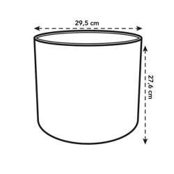 ELHO Pot de fleurs rond B.FOR Soft - Plastique - Ø29,5 x H 27,6 cm -