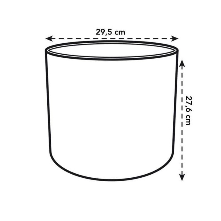 ELHO Pot de fleurs rond B.FOR Soft - Plastique - Ø29,5 x H 27,6 cm - Anthracite