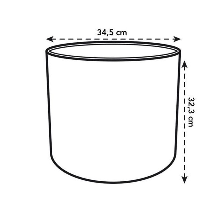 ELHO Pot de fleurs rond B.for Soft - Noir - Ø 35 x H 32 cm - Intérieur - 100% recyclé