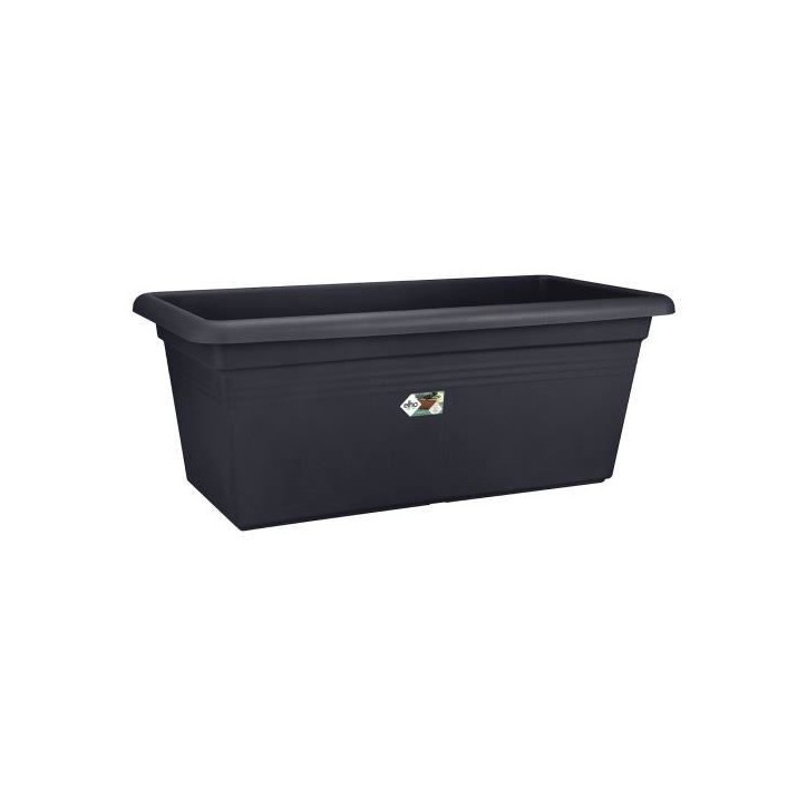 ELHO Jardiniere Green Basics XXL - L 29,5 x W 59,2 x H 27,7 cm - Extérieur - Vivre noir