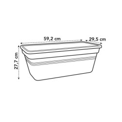 ELHO Jardiniere Green Basics XXL - L 29,5 x W 59,2 x H 27,7 cm - Exté