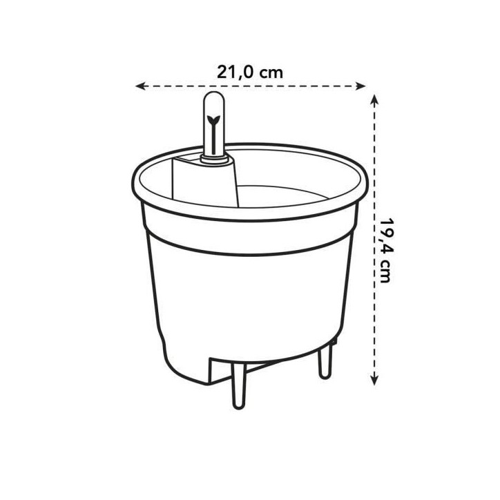 ELHO Pot de fleur Self-watering Insert 21 living - Ø20,7 x H19,5 cm - Noir ELHO Pot de fleur Self-watering Insert 21 living - Ø20,7 x H19,5 cm - Noir