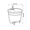 ELHO Pot de fleur Self-watering Insert 21 living - Ø20,7 x H19,5 cm -
