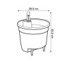 ELHO Pot de fleur Self-watering Insert 28 living - Ø27,7 x H25,5 cm -