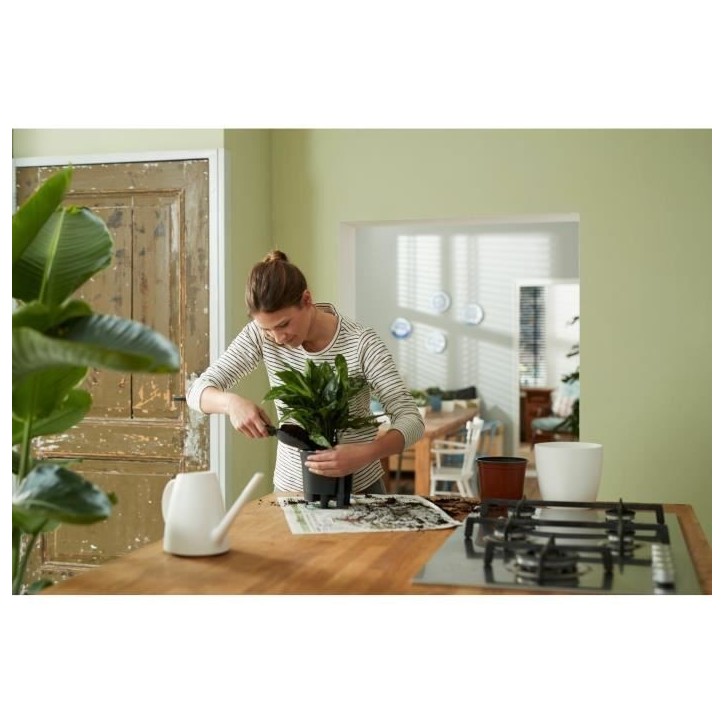 ELHO Pot a fleurs Self-watering Insert - Ø 33 x H 31 cm - Intérieur, accessoires - 100% recyclé - Noir