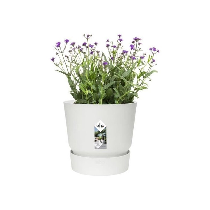 ELHO Pot de fleur GREENVILLE - Ø 47 x H 44,1 cm - 100% recyclé - Blanc ELHO Pot de fleur GREENVILLE - Ø 47 x H 44,1 cm - 100% recyclé - Blanc