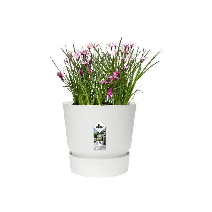 ELHO Pot de fleur GREENVILLE - Ø 47 x H 44,1 cm - 100% recyclé - Blanc ELHO Pot de fleur GREENVILLE - Ø 47 x H 44,1 cm - 100% recyclé - Blanc
