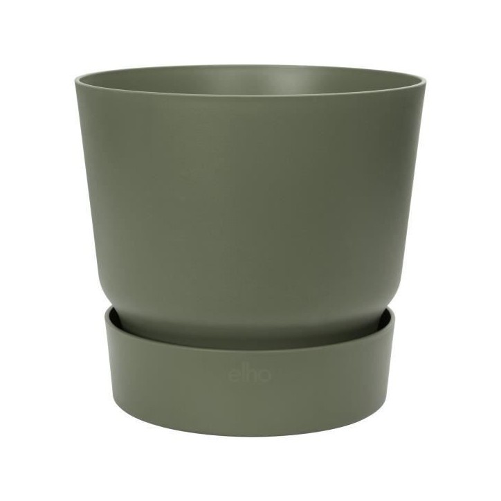 ELHO Pot de fleurs rond Greenville 25 - Extérieur - Ø 24,48 x H 23,31 cm - Vert feuille ELHO Pot de fleurs rond Greenville 25 - Extérieur - Ø 24,48 x H 23,31 cm - Vert feuille