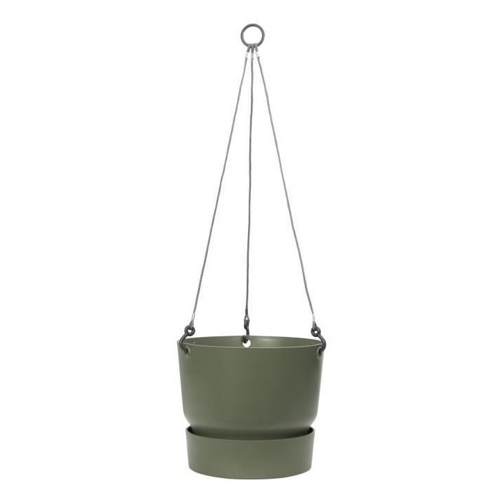 ELHO Pot de fleurs a suspendre Greenville - Ø 23,9 x H 20,3 cm - Extérieur - Vert feuille ELHO Pot de fleurs a suspendre Greenville - Ø 23,9 x H 20,3 cm - Extérieur - Vert feuille