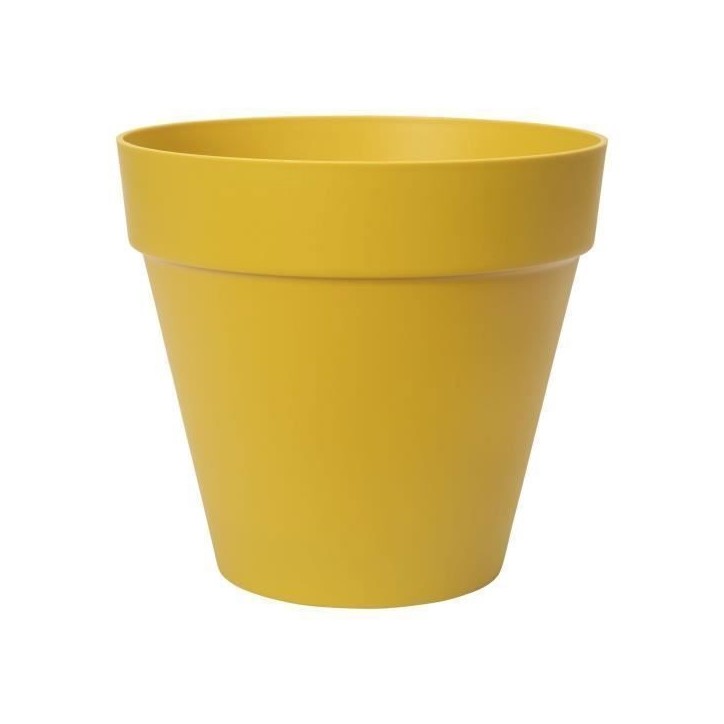 ELHO Pot de fleurs rond Loft Urban 25 - Extérieur - Ø 24,5 x H 22,2 cm - Jaune ocre ELHO Pot de fleurs rond Loft Urban 25 - Extérieur - Ø 24,5 x H 22,2 cm - Jaune ocre