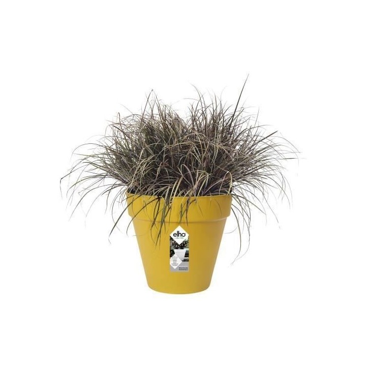 ELHO Pot de fleurs rond Loft Urban 25 - Extérieur - Ø 24,5 x H 22,2 cm - Jaune ocre ELHO Pot de fleurs rond Loft Urban 25 - Extérieur - Ø 24,5 x H 22,2 cm - Jaune ocre