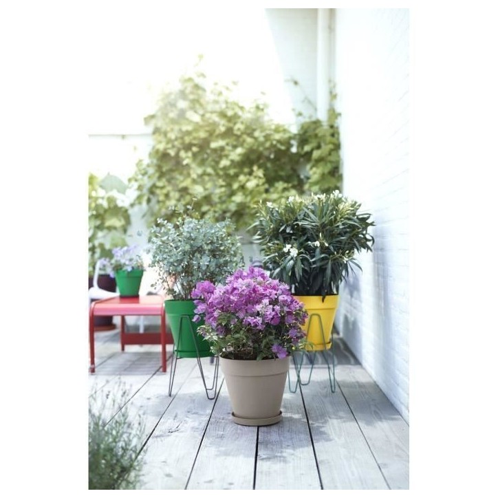 ELHO Pot de fleurs rond Loft Urban 25 - Extérieur - Ø 24,5 x H 22,2 cm - Jaune ocre ELHO Pot de fleurs rond Loft Urban 25 - Extérieur - Ø 24,5 x H 22,2 cm - Jaune ocre