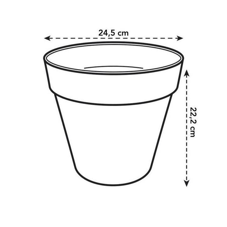 ELHO Pot de fleurs rond Loft Urban 25 - Extérieur - Ø 24,5 x H 22,2 cm - Jaune ocre ELHO Pot de fleurs rond Loft Urban 25 - Extérieur - Ø 24,5 x H 22,2 cm - Jaune ocre