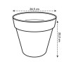 ELHO Pot de fleurs rond Loft Urban 25 - Extérieur - Ø 24,5 x H 22,2