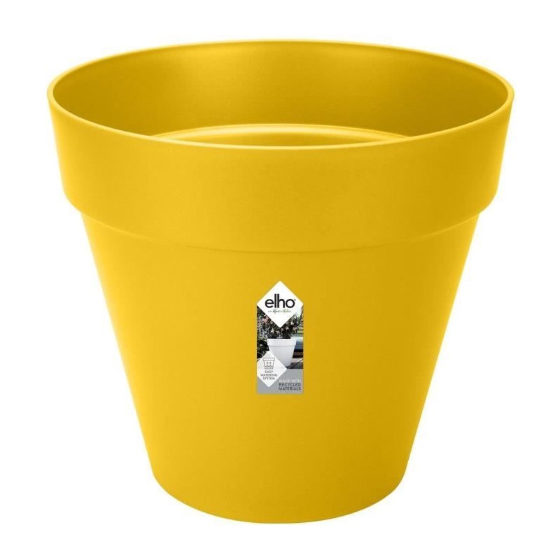 ELHO Pot de fleurs Rond LOFT URBAN - Plastique - Percé - Réservoir - ELHO Pot de fleurs Rond LOFT URBAN - Plastique - Percé - Réservoir -