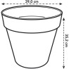 ELHO Pot de fleurs Rond LOFT URBAN - Plastique - Percé - Réservoir -