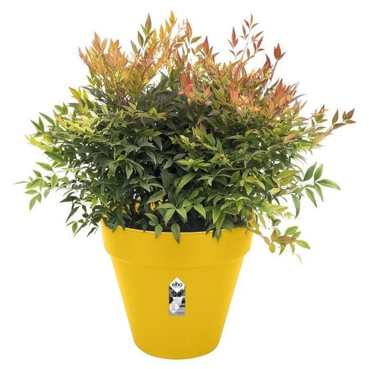 ELHO Pot de fleurs Rond LOFT URBAN - Plastique - Percé - Réservoir - Avec roulettes - Ø38,5 x H35,3 cm - Ocre ELHO Pot de fleurs Rond LOFT URBAN - Plastique - Percé - Réservoir - Avec roulettes - Ø38,5 x H35,3 cm - Ocre