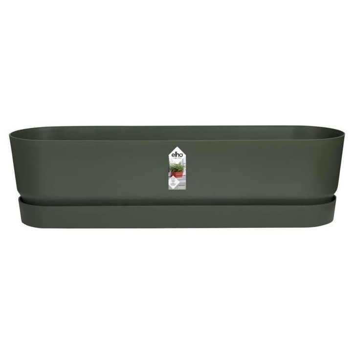 ELHO Jardiniere ovale GREENVILLE - Ø49 x 19,8 x 18,4 cm - Plastique recyclé - Résistant au gel - Noir ELHO Jardiniere ovale GREENVILLE - Ø49 x 19,8 x 18,4 cm - Plastique recyclé - Résistant au gel - Noir