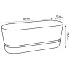ELHO Jardiniere ovale GREENVILLE - Ø49 x 19,8 x 18,4 cm - Plastique r