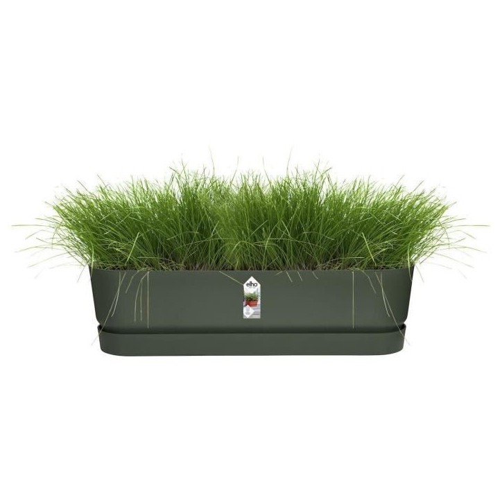 ELHO Jardiniere ovale GREENVILLE - Ø49 x 19,8 x 18,4 cm - Plastique recyclé - Résistant au gel - Noir ELHO Jardiniere ovale GREENVILLE - Ø49 x 19,8 x 18,4 cm - Plastique recyclé - Résistant au gel - Noir