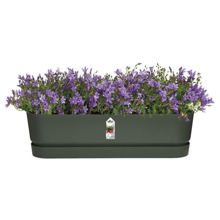 ELHO Jardiniere ovale GREENVILLE - Ø49 x 19,8 x 18,4 cm - Plastique recyclé - Résistant au gel - Noir ELHO Jardiniere ovale GREENVILLE - Ø49 x 19,8 x 18,4 cm - Plastique recyclé - Résistant au gel - Noir