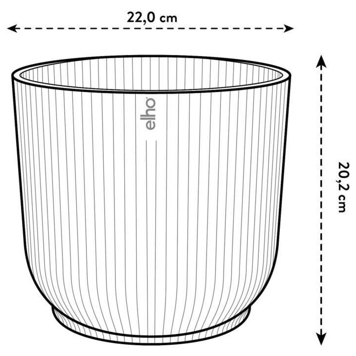 ELHO Pot de fleurs Rond VIBES - Ø22 x H20,16 cm - Plastique - Bleu Foncé ELHO Pot de fleurs Rond VIBES - Ø22 x H20,16 cm - Plastique - Bleu Foncé