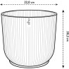 ELHO Pot de fleurs Rond VIBES - Ø22 x H20,16 cm - Plastique - Bleu Fo