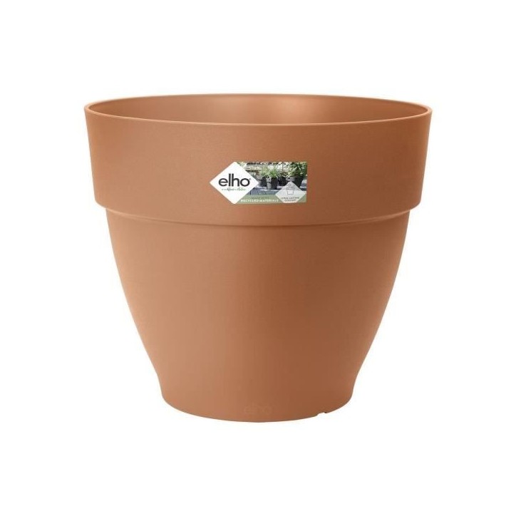 Elho Pot de fleurs rond Vibia Campana - Ø 55 x H 47 cm - Extérieur - 100% recyclé - Marron Elho Pot de fleurs rond Vibia Campana - Ø 55 x H 47 cm - Extérieur - 100% recyclé - Marron