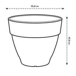 Elho Pot de fleurs rond Vibia Campana - Ø 55 x H 47 cm - Extérieur -