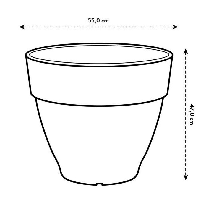 Elho Pot de fleurs rond Vibia Campana - Ø 55 x H 47 cm - Extérieur - 100% recyclé - Marron Elho Pot de fleurs rond Vibia Campana - Ø 55 x H 47 cm - Extérieur - 100% recyclé - Marron