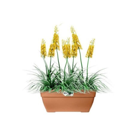 Elho Bac a fleurs Terrasse Vibia Campana - L 77 x W 35 x H 33 cm - Extérieur - 100% recyclé - Marron
