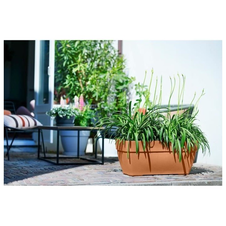 Elho Bac a fleurs Terrasse Vibia Campana - L 77 x W 35 x H 33 cm - Extérieur - 100% recyclé - Marron Elho Bac a fleurs Terrasse Vibia Campana - L 77 x W 35 x H 33 cm - Extérieur - 100% recyclé - Marron