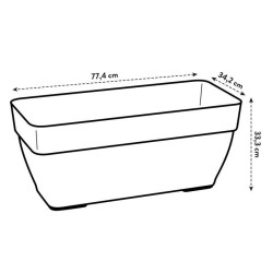 Elho Bac a fleurs Terrasse Vibia Campana - L 77 x W 35 x H 33 cm - Ext