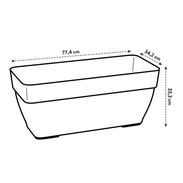 Elho Bac a fleurs Terrasse Vibia Campana - L 77 x W 35 x H 33 cm - Extérieur - 100% recyclé - Marron Elho Bac a fleurs Terrasse Vibia Campana - L 77 x W 35 x H 33 cm - Extérieur - 100% recyclé - Marron