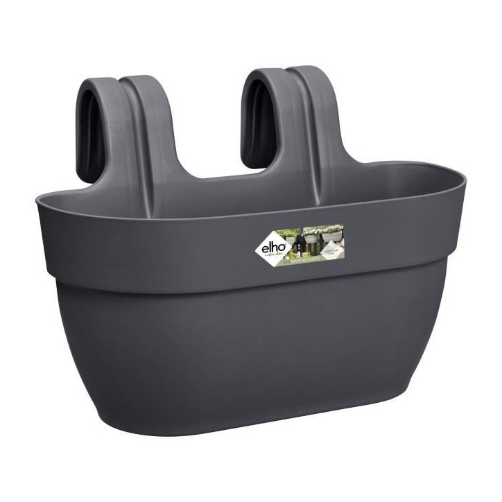 ELHO Balconniere Vibia Campana Easy Hanger Medium - L 24.1 x W 36 x H 26.5 cm - Noir - Avec réserve d'eau ELHO Balconniere Vibia Campana Easy Hanger Medium - L 24.1 x W 36 x H 26.5 cm - Noir - Avec réserve d'eau