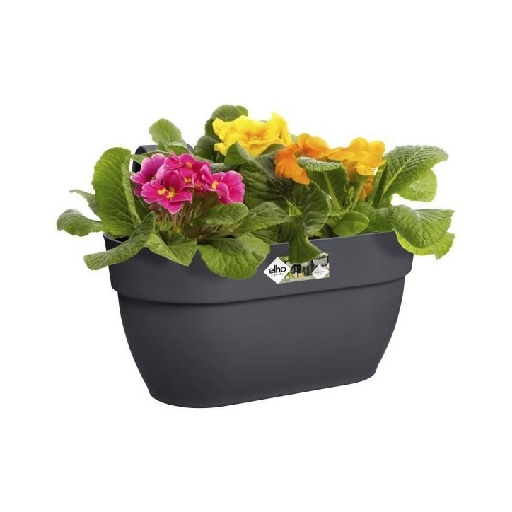 ELHO Balconniere Vibia Campana Easy Hanger Medium - L 24.1 x W 36 x H 26.5 cm - Noir - Avec réserve d'eau ELHO Balconniere Vibia Campana Easy Hanger Medium - L 24.1 x W 36 x H 26.5 cm - Noir - Avec réserve d'eau