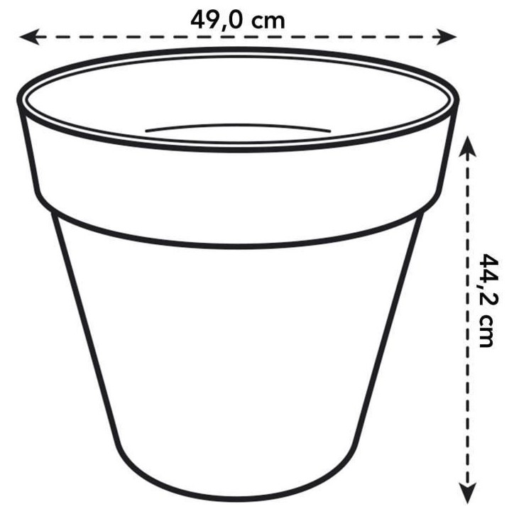 ELHO Pot de fleurs Rond LOFT URBAN - Ø50 x H44,5cm - Plastique - Percé - Réservoir - Avec roulettes - Ocre ELHO Pot de fleurs Rond LOFT URBAN - Ø50 x H44,5cm - Plastique - Percé - Réservoir - Avec roulettes - Ocre