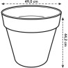 ELHO Pot de fleurs Rond LOFT URBAN - Ø50 x H44,5cm - Plastique - Perc