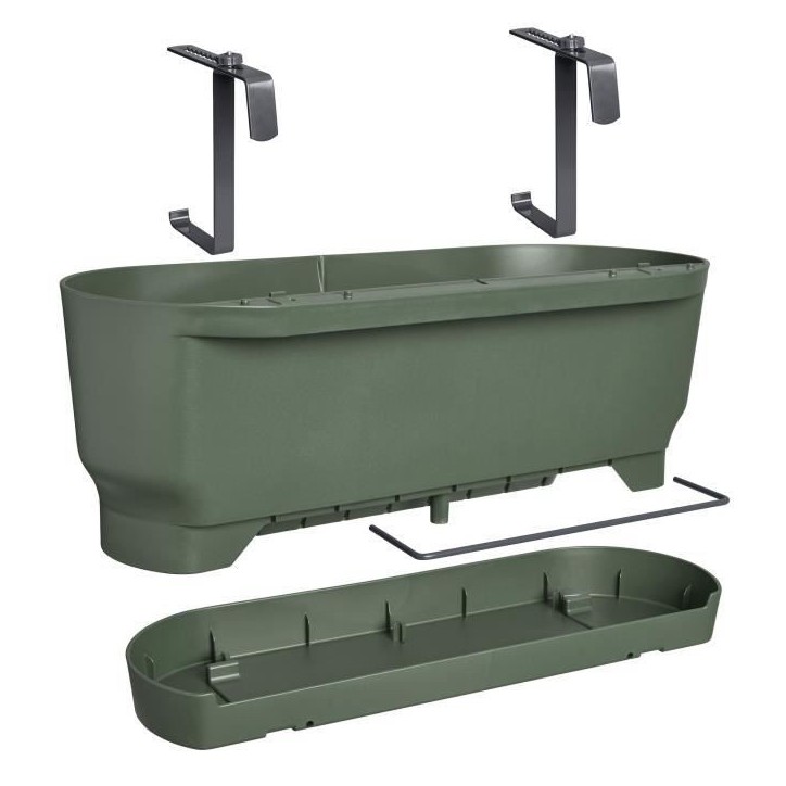 ELHO Balconniere GREENVILLE EASY BALCONY - L 21.2 x W 52 x H 19.4 cm - Leaf Green ELHO Balconniere GREENVILLE EASY BALCONY - L 21.2 x W 52 x H 19.4 cm - Leaf Green