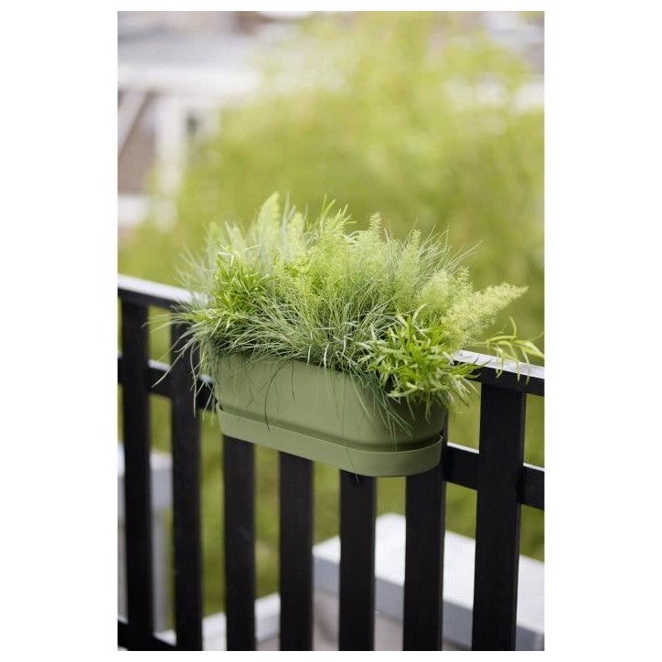 ELHO Balconniere GREENVILLE EASY BALCONY - L 21.2 x W 52 x H 19.4 cm - Leaf Green ELHO Balconniere GREENVILLE EASY BALCONY - L 21.2 x W 52 x H 19.4 cm - Leaf Green