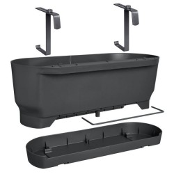 ELHO Balconniere Greenville Easy Balcony 52 - Living Noir - Balcon - L