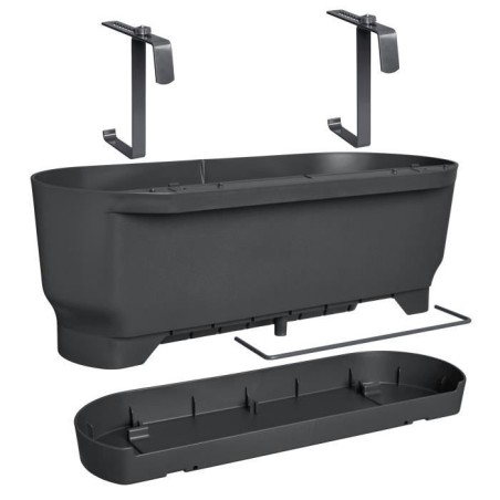 ELHO Balconniere Greenville Easy Balcony 52 - Living Noir - Balcon - L