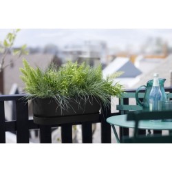 ELHO Balconniere Greenville Easy Balcony 52 - Living Noir - Balcon - L