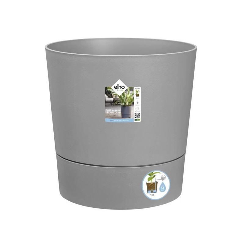 ELHO Pot de fleur Carré Greensense Aqua Care - Ø 43 x H 42.5 cm - 39 ELHO Pot de fleur Carré Greensense Aqua Care - Ø 43 x H 42.5 cm - 39