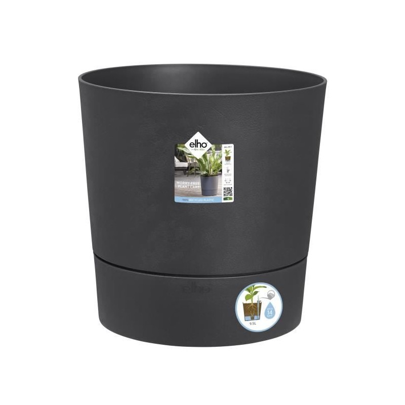 ELHO Pot de fleur Greensense Aqua Care rond - Ø 43 x H 43 cm - Intér ELHO Pot de fleur Greensense Aqua Care rond - Ø 43 x H 43 cm - Intér