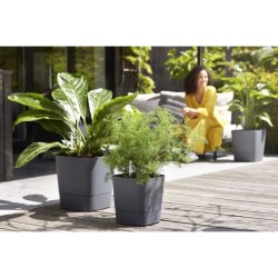 ELHO Pot de fleur Carré Greensense Aqua Care - Ø29,5 x H 30,2 cm - 1