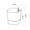 ELHO Pot de fleur Carré Greensense Aqua Care - Ø29,5 x H 30,2 cm - 1